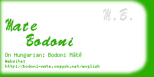 mate bodoni business card