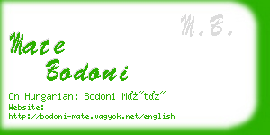 mate bodoni business card